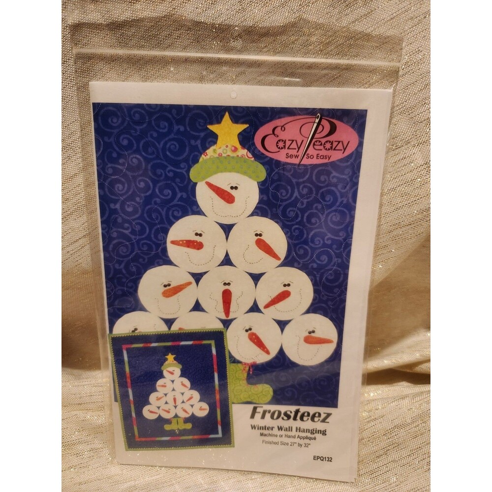 Easy Peazy Sew So Easy Frosteez Winter Wall Hanging Pattern #EPQ132 NEW 27X32